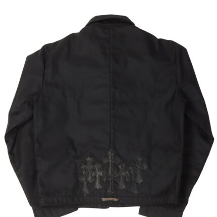 Chrome Hearts Cemetery Cross Patch Nylon Trucker Jacket