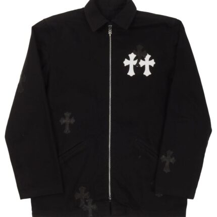 Chrome Hearts Cemetery Cross Zip Up Work Jacket