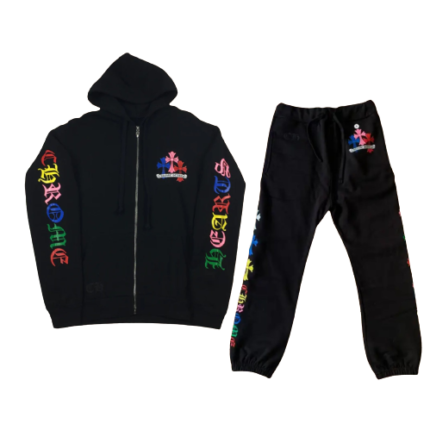 Chrome Hearts Street Wear Cross Logo Tracksuit Black