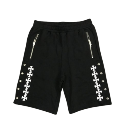 Chrome Hearts zip pocket black shorts