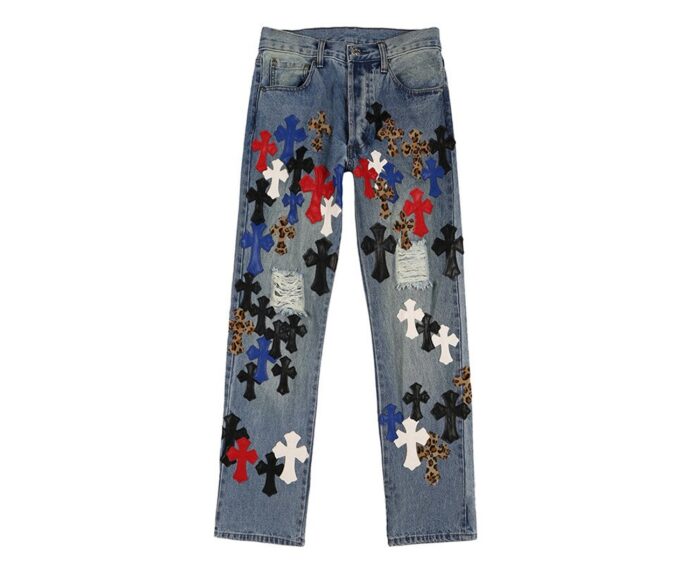 Firmranch Leather Leopard Cross Pants